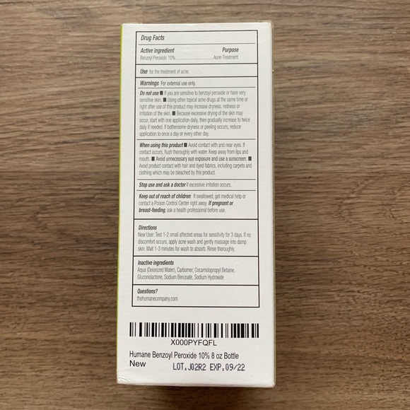 NEW Humane Skincare Benzoyl Peroxide Wash - Picture 3 of 5